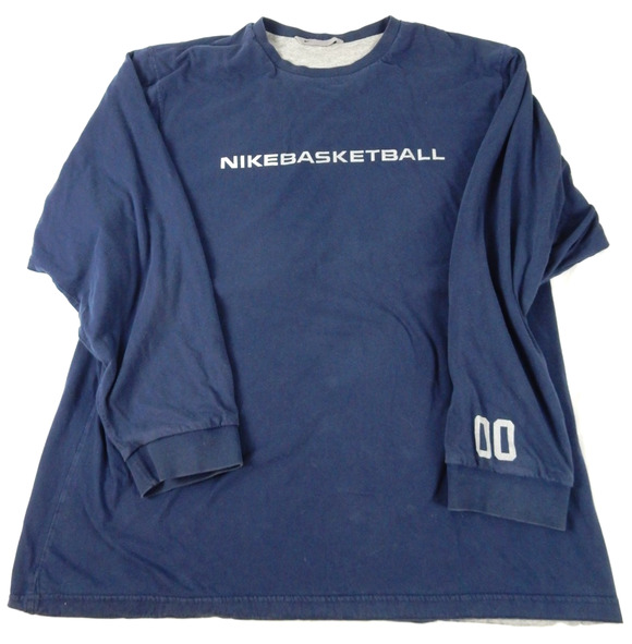 Nike Other - VTG Nike Basketball Reversible Long Sleeve Men XL Y2K Heavyweight Blue Grey